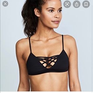 L*Space Black Strappy Bikini Top